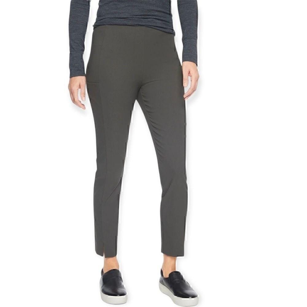 Athleta Gray High Rise Split Hem Pants‎ Size 14
